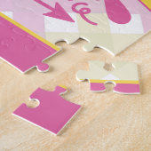 Personalisiert ADNAME 1 Niedliches Kichchen Pink G Puzzle (Seite)