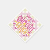 Personalisiert ADNAME 1 Niedliches Kichchen Pink G Serviette (Ecke)