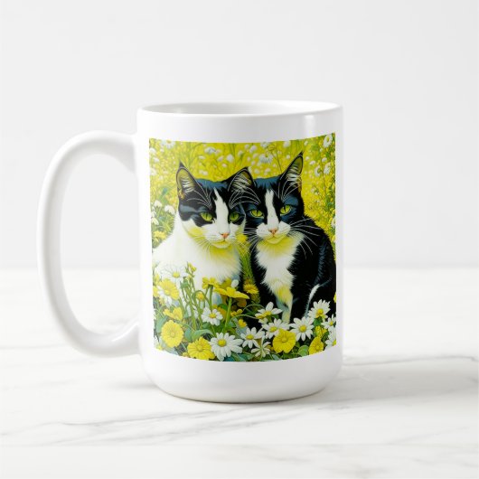 Personalisiert Adorable Cat im Milchbereich Kaffeetasse (Links)