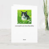 Personalisiert Adorable Cat im Milchbereich Karte (Rückseite)