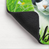 Personalisiert Adorable Cat im Milchbereich Mousepad (Ecke)