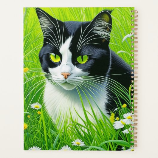 Personalisiert Adorable Cat im Milchbereich Planer (Rückseite)