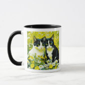 Personalisiert Adorable Cat im Milchbereich Tasse (Links)