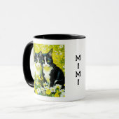 Personalisiert Adorable Cat im Milchbereich Tasse (Vorderseite Links)