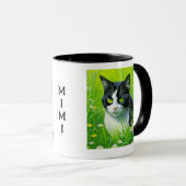 Personalisiert Adorable Cat im Milchbereich Tasse (VorderseiteRechts)