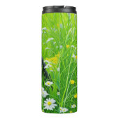 Personalisiert Adorable Cat im Milchbereich Thermosbecher (Rückseite)