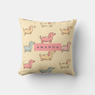 Personalisiert Adorable Dackel Dog Muster Kissen