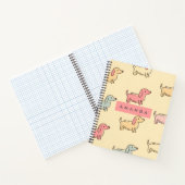 Personalisiert Adorable Dackel Dog Muster Notizblock (Innenseite)