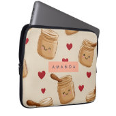 Personalisiert Adorable Peanut Butter Jar Muster Laptopschutzhülle (Vorne Rechts)