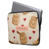 Personalisiert Adorable Peanut Butter Jar Muster Laptopschutzhülle (Vorderseite Links)