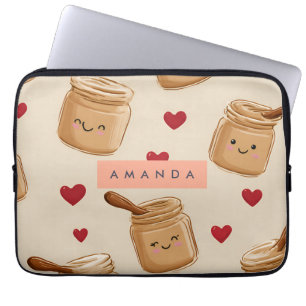 Personalisiert Adorable Peanut Butter Jar Muster Laptopschutzhülle