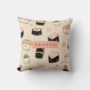 Personalisiert Adorable Sushi und Soy Sauce Muster Kissen