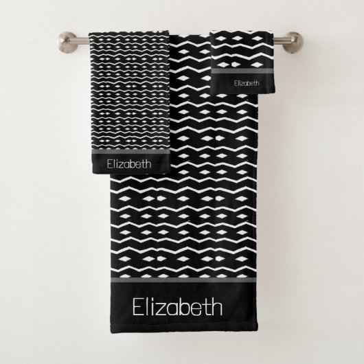 Personalisiert, afrikanische Kunst, ethnische Must Badhandtuch Set (Insitu)