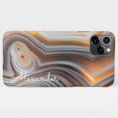 Personalisiert Agate Handwriting Name Trendy Moder iPhone Hülle (Rückseite (Horizontal))