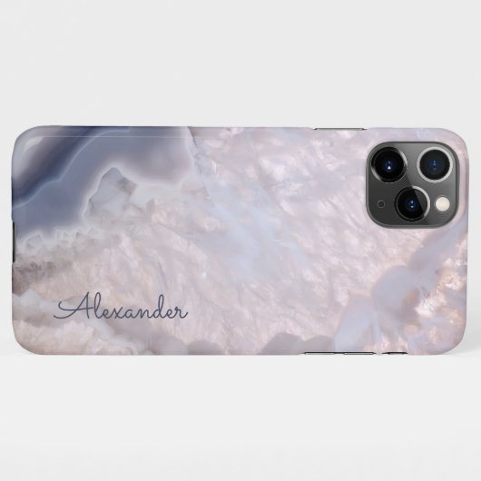 Personalisiert Agate Handwriting Name Trendy Moder iPhone Hülle (Rückseite (Horizontal))
