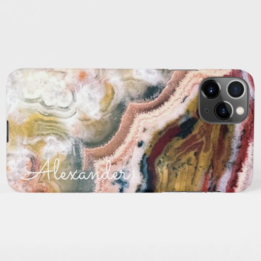 Personalisiert Agate Handwriting Name Trendy Moder iPhone Hülle (Rückseite (Horizontal))