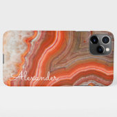 Personalisiert Agate Handwriting Name Trendy Moder iPhone Hülle (Rückseite (Horizontal))
