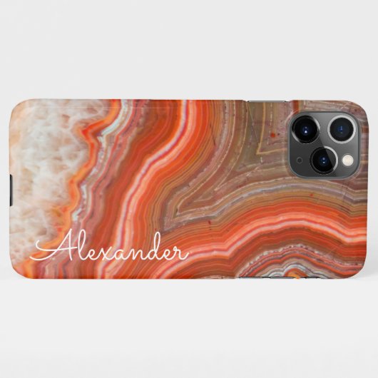 Personalisiert Agate Handwriting Name Trendy Moder iPhone Hülle (Rückseite (Horizontal))