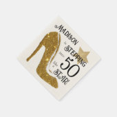 Personalisiert Age Gold Geburtstagsstern Serviette (Ecke)