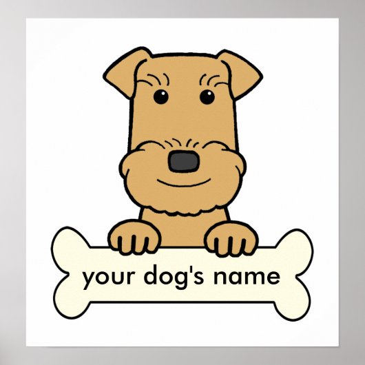 Personalisiert Airedale Poster (Vorne)