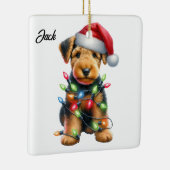 Personalisiert Airedale Terrier Terrier Keramikornament (Rechts)