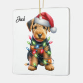Personalisiert Airedale Terrier Terrier Keramikornament (Links)
