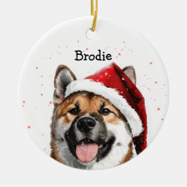 Personalisiert Akita Christmas Keramik Ornament