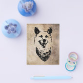 Personalisiert Akita | Hund Birthday card Flyer (Einzeln)