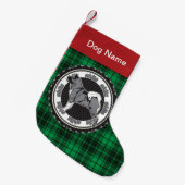 Personalisiert Akita Hund Rasse Holiday Green Kari Kleiner Weihnachtsstrumpf (Vorderansicht (hängend))