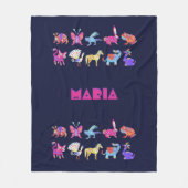 Personalisiert Alebrije Blanket mexikanische Kunst Fleecedecke (Vorderseite)
