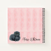 Personalisiert Alice Quote Gray Cheshire Cat Notizblock (Rückseite)