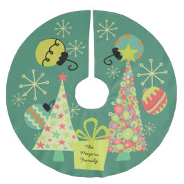 Personalisiert alles Weihnachtsbaum-Rock Polyester Weihnachtsbaumdecke