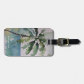 Personalisiert Aloha Hawaiian Watercolor Gepäckanhänger (Vorderseite horizontal)