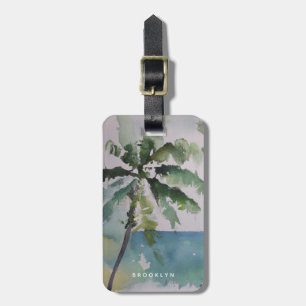 Personalisiert Aloha Hawaiian Watercolor Gepäckanhänger