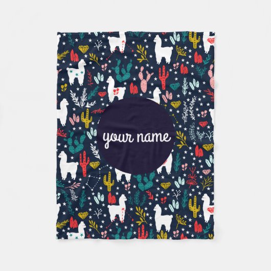 Personalisiert Alpaca Blanket Fleecedecke (Vorderseite)