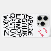 Personalisiert Alphabet des Lehrers Case-Mate iPhone Hülle (Rückseite (Horizontal))