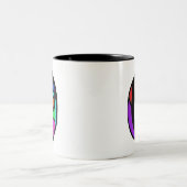 Personalisiert Alphabet moderne farbenfrohe Buchst Zweifarbige Tasse (Mittel)