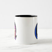 Personalisiert Alphabet moderne Q-Tasse Zweifarbige Tasse (Mittel)