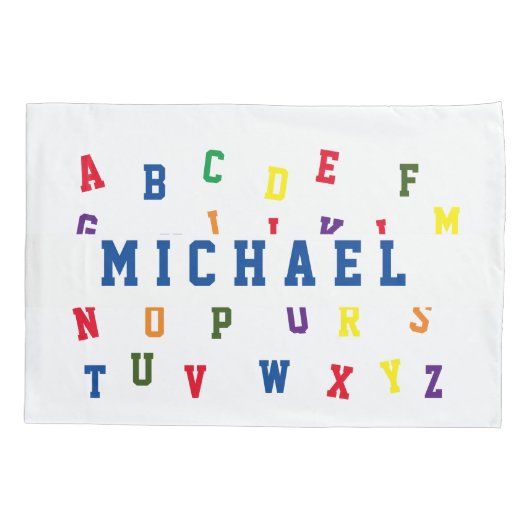 Personalisiert Alphabet Pillowcase Kissenbezug (Rückseite)