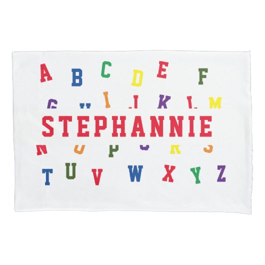 Personalisiert Alphabet Pillowcase Kissenbezug (Vorderseite)