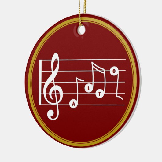 Personalisiert Alto Singer Musical Keramik Ornament (Links)