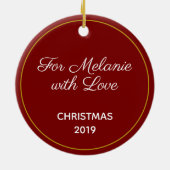 Personalisiert Alto Singer Musical Keramik Ornament (Hinten)