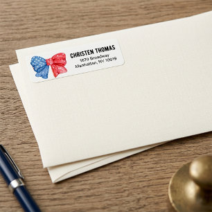 Personalisiert America 4. Juli Patriotic Bow