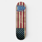 Personalisiert-American Blue Asian Dragon Skateboa Skateboard (Vorderseite)