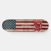 Personalisiert-American Blue Asian Dragon Skateboa Skateboard (Horizontal)