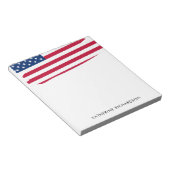 Personalisiert American Flag Patriotic USA Notizblock (angewinkelt)