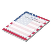 Personalisiert American Flag Patriotic USA Notizblock (Rotiert)