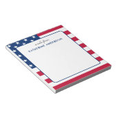 Personalisiert American Flag Patriotic USA Notizblock (angewinkelt)