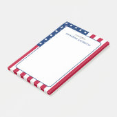 Personalisiert American Flag USA Post-it Klebezettel (angewinkelt)