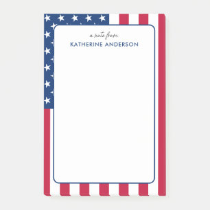 Personalisiert American Flag USA Post-it Klebezettel
